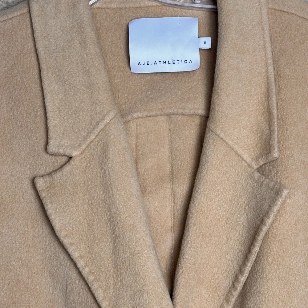 Aje Athletica Longline Tailored Vest Camel‎ Sleeveless Coat 16 Minimalist
